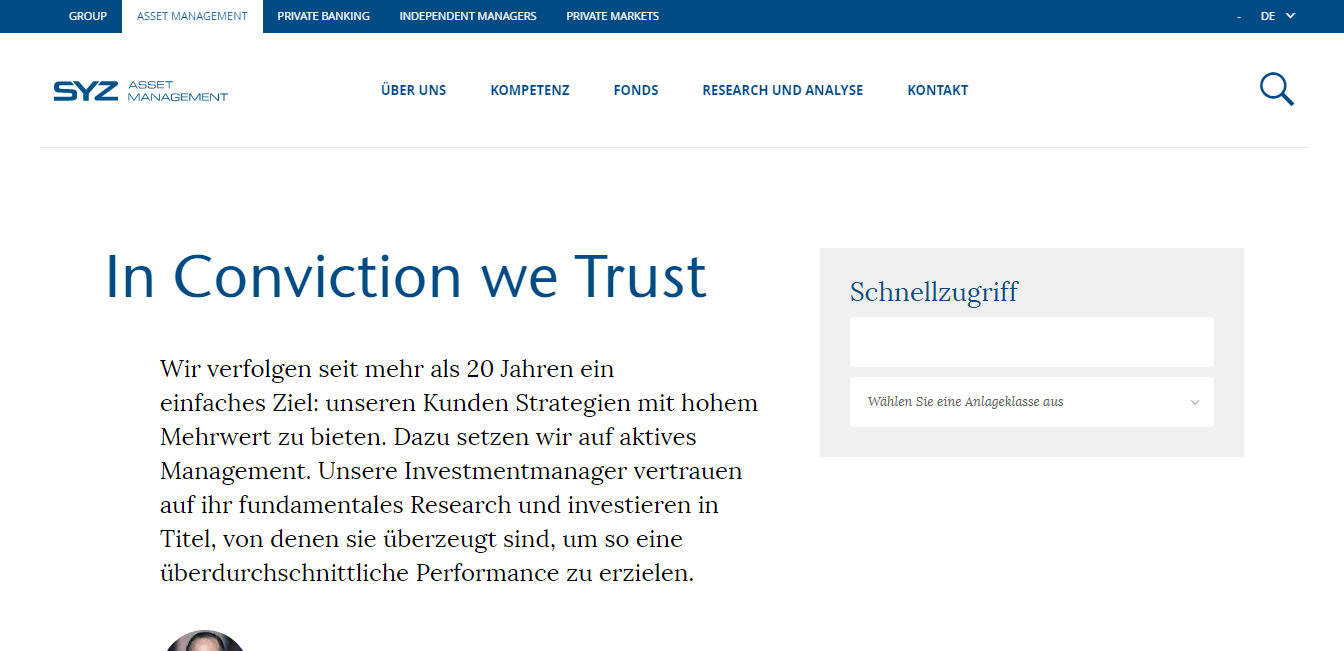 SYZ Asset Management (Luxembourg) S.A. - Deutsche Zweigniederlassung